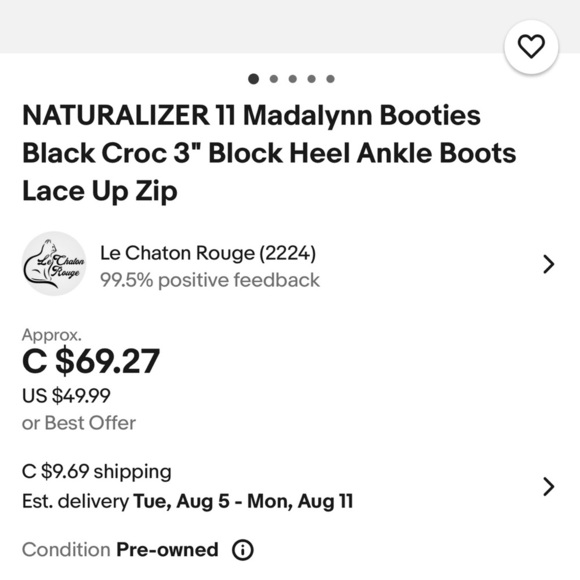 Naturalizer Mandalynn utilitarian Black Croc-Embossed goth Lace Up Boots - Picture 13 of 13